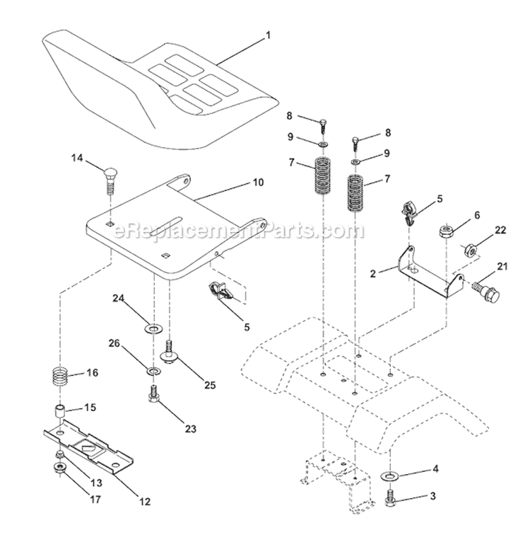 Page F Diagram and Parts List for WE13T38D  Weed Eater Lawn Tractor
